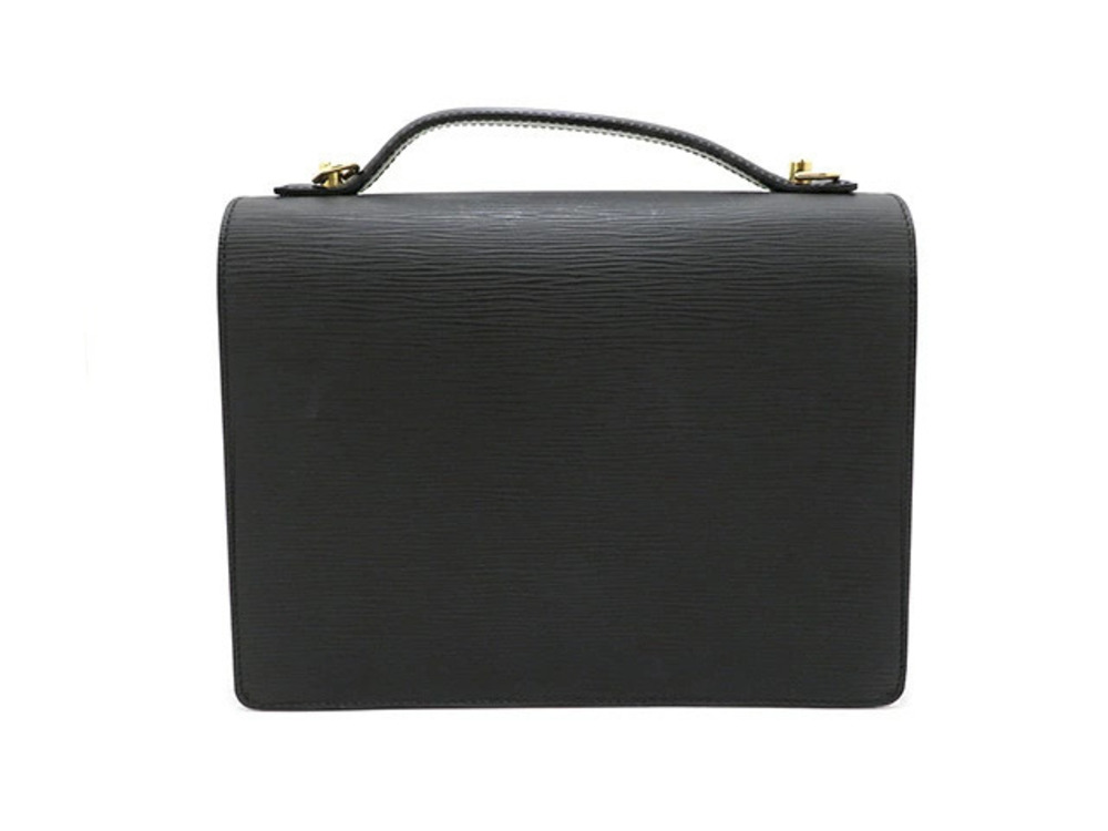 Louis Vuitton Epi Black Bag Monceau Noir Shoulder Black